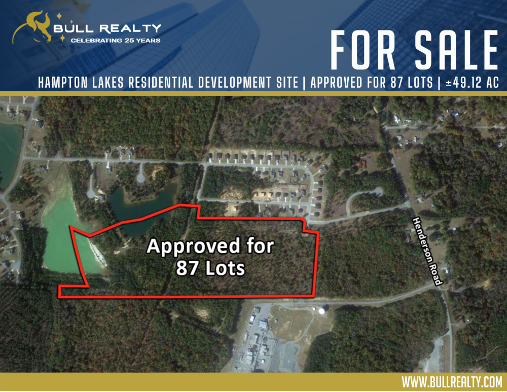 Hampton Lakes Residential Development Site | Approved for 87 Lots | ±49.12 AC