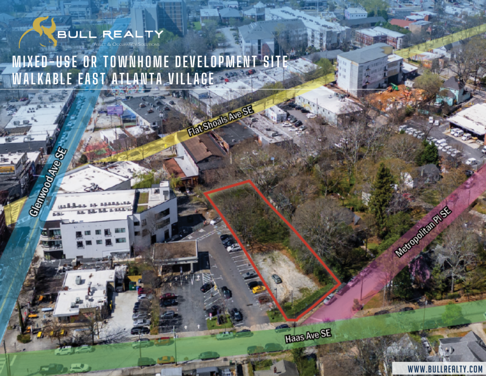 Mixed-Use or Townhome Development Site | Walkable East Atlanta Village