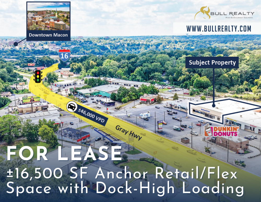 ±16,500 SF Anchor Retail/Flex Space with Dock-High Loading