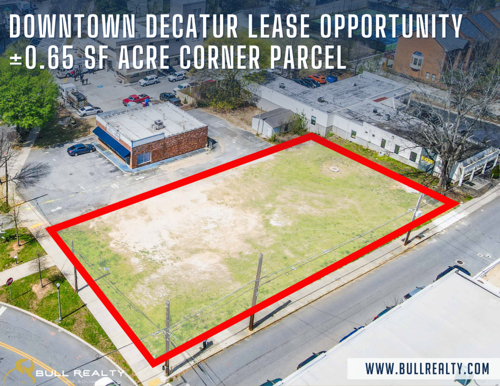Downtown Decatur Ground Lease Opportunity | ±0.65 Acre Corner Parcel 