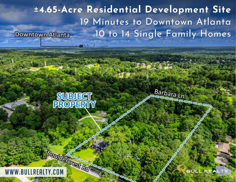 ±4.65‑Acre Residential Development Site | 19 Minutes to Downtown Atlanta | 10 to 14 Single Family Homes