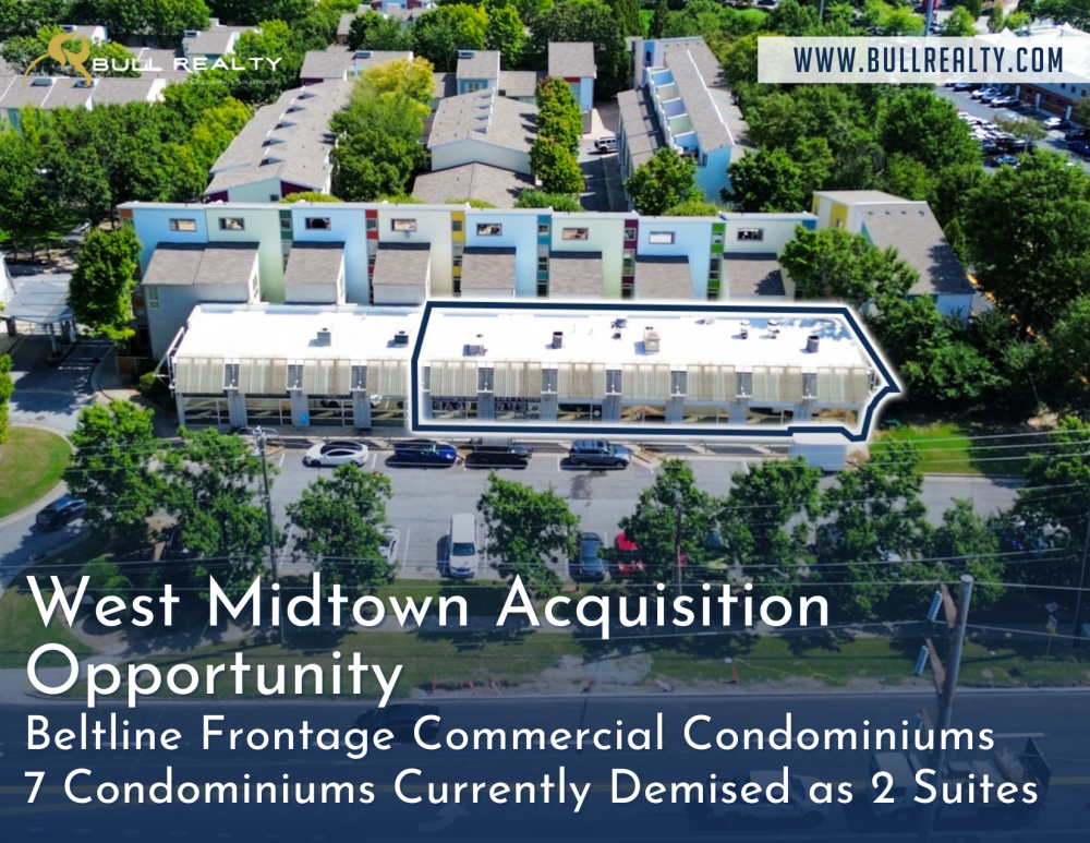 West Midtown Acquisition Opportunity | Beltline Frontage Commercial Condominiums | 5 Condominiums Currently Demised as 2 Suites
