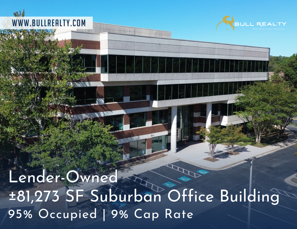 Lender-Owned | ±81,273 SF Suburban Office Building | 95% Occupied | 9% Cap Rate