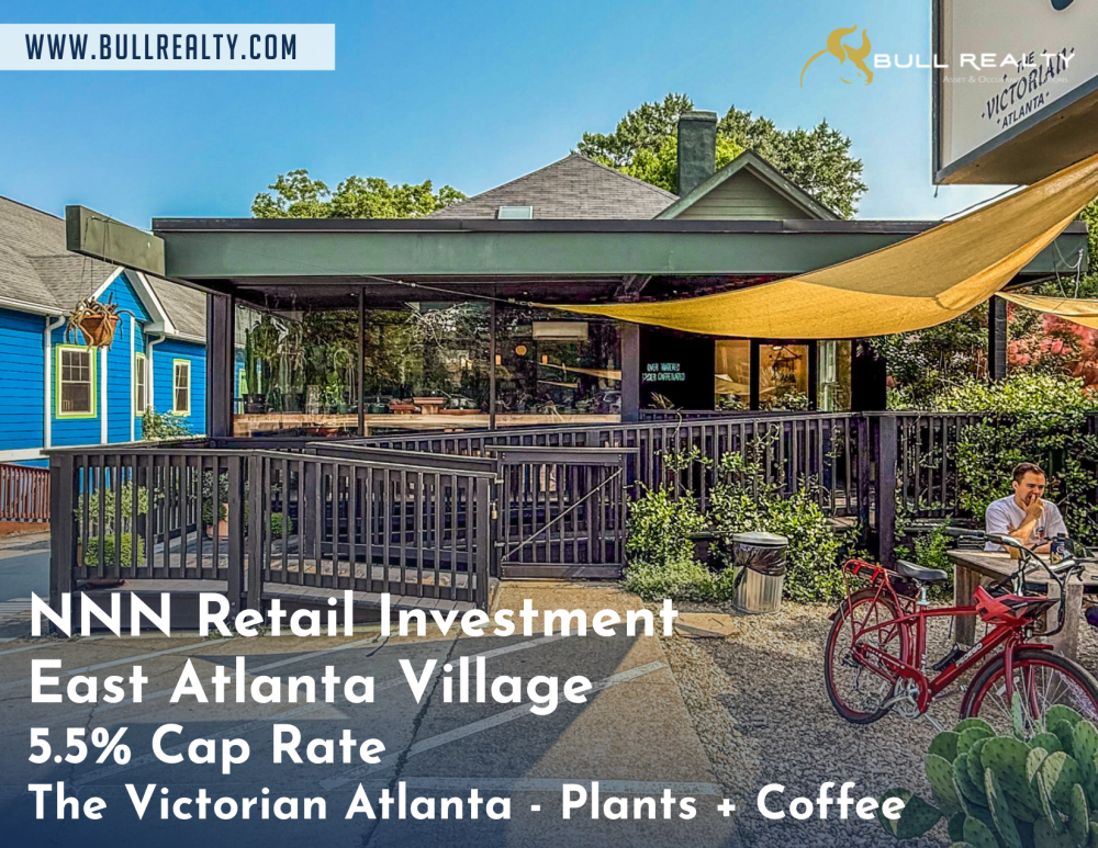 NNN Retail Investment | East Atlanta Village | 5.5% Cap Rate | The Victorian Atlanta - Plants + Coffee