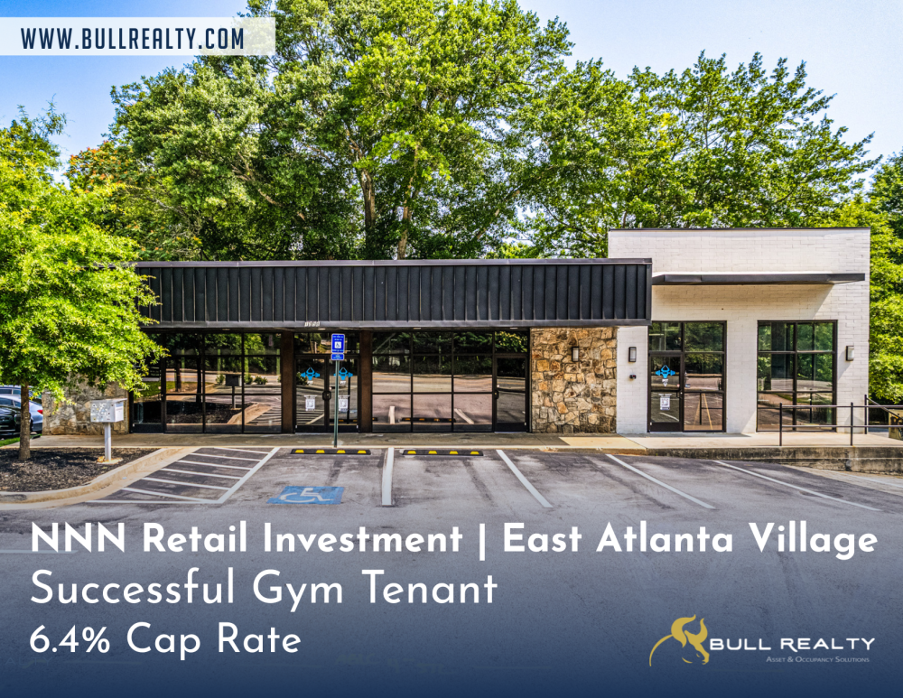 NNN Retail Investment | East Atlanta Village | Successful Gym Tenant | 6.4% Cap Rate