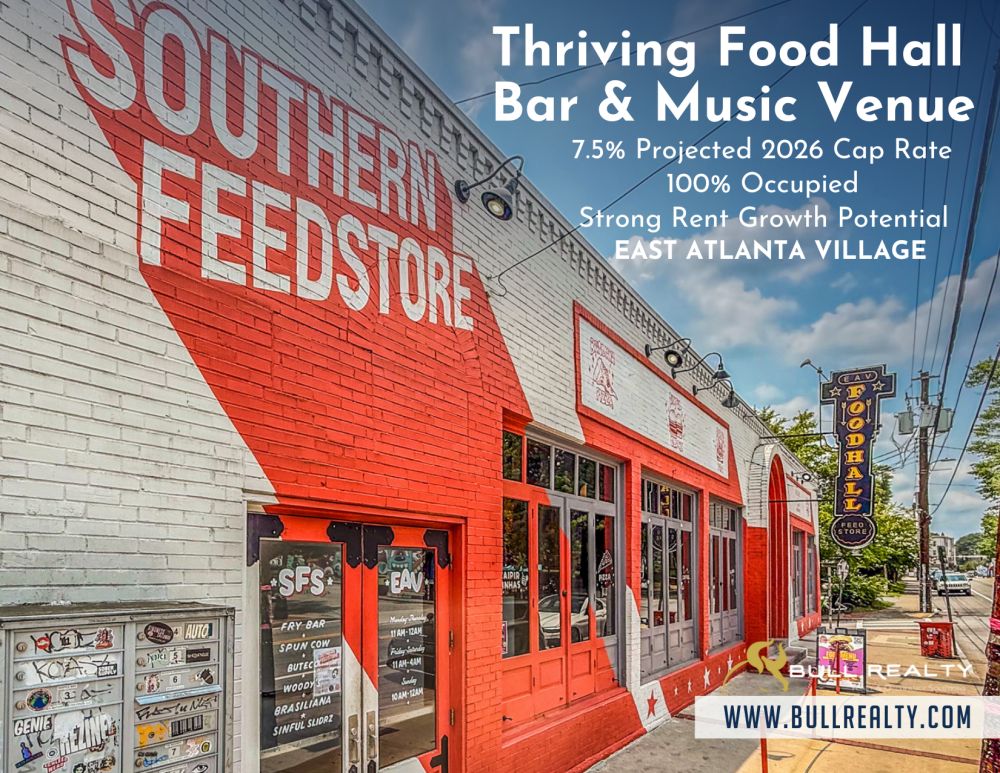 Thriving Food Hall, Bar & Music Venue | 7.5% Cap Rate | 100% Occupied | East Atlanta Village 