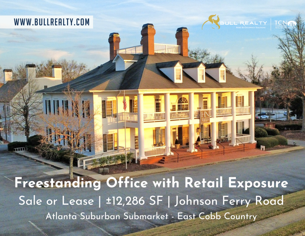 Freestanding Office with Retail Exposure | Sale or Lease | ±12,286 SF | Johnson Ferry Rd | East Cobb County