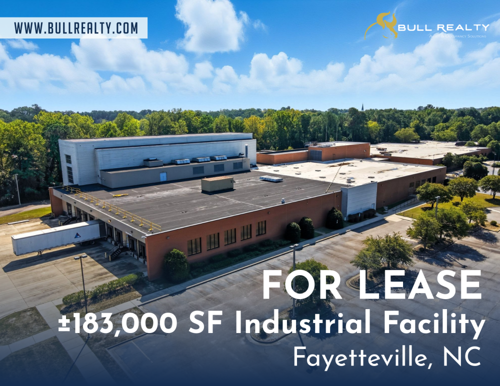 ±183,000 SF Industrial Facility | Fayetteville, NC | For Lease 