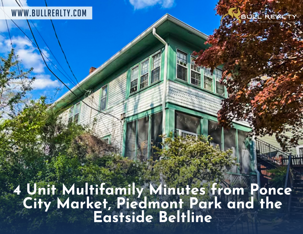 4 Unit Multifamily Minutes from Ponce City Market, Piedmont Park and the Eastside Beltline