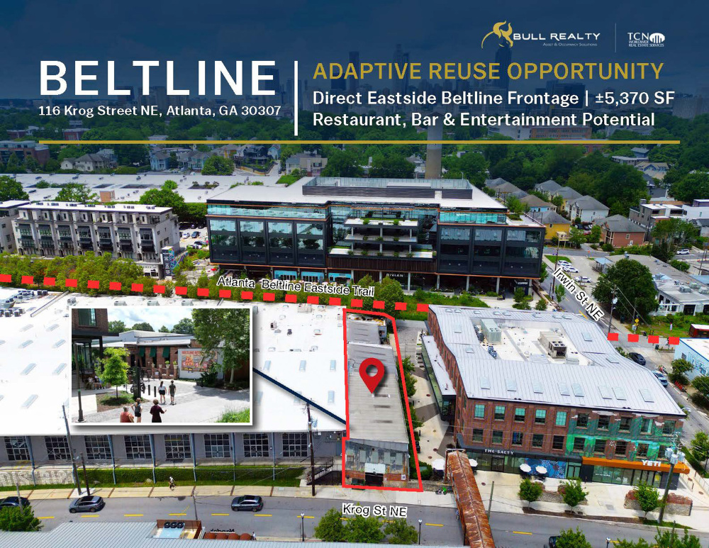 Beltline Adaptive Reuse Opportunity | Direct Eastside Beltline Frontage | ±5,370 SF | Restaurant, Bar & Entertainment Potential