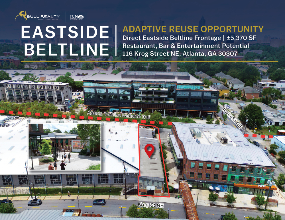 Beltline Adaptive Reuse Opportunity | Direct Eastside Beltline Frontage | ±5,370 SF | Restaurant, Bar & Entertainment Potential