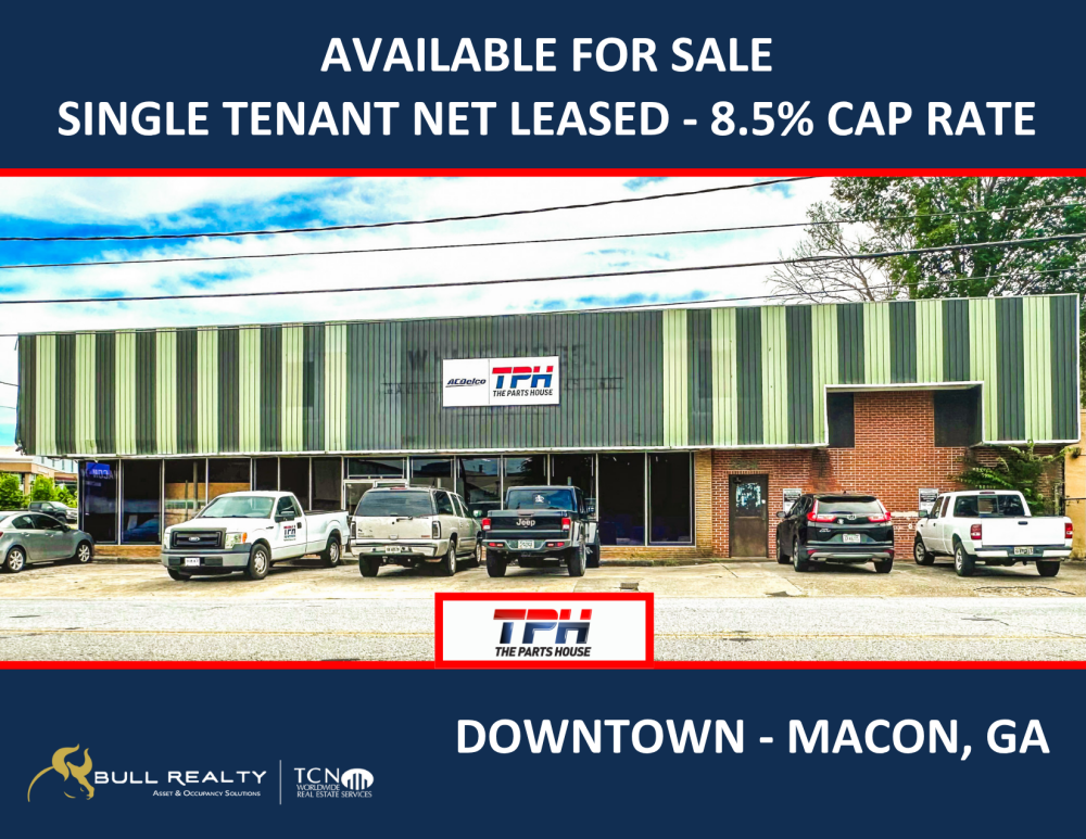 Single Tenant Net Leased - 8.5% Cap Rate | Downtown - Macon, GA