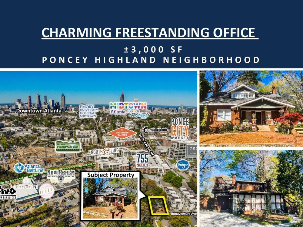 SOLD | Charming Freestanding Office | Poncey Highland Neighborhood | ±3,000 SF